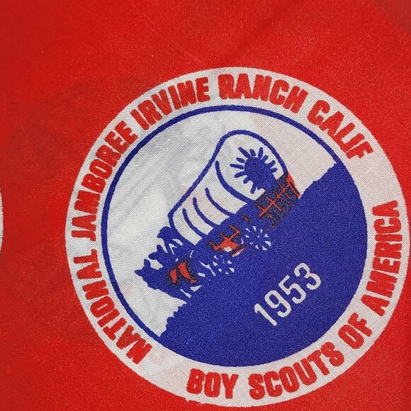 Unused 1969 National Scout Jamboree Idaho Boy Scout BSA Souvenir Neckerchief - Picture 2 of 7